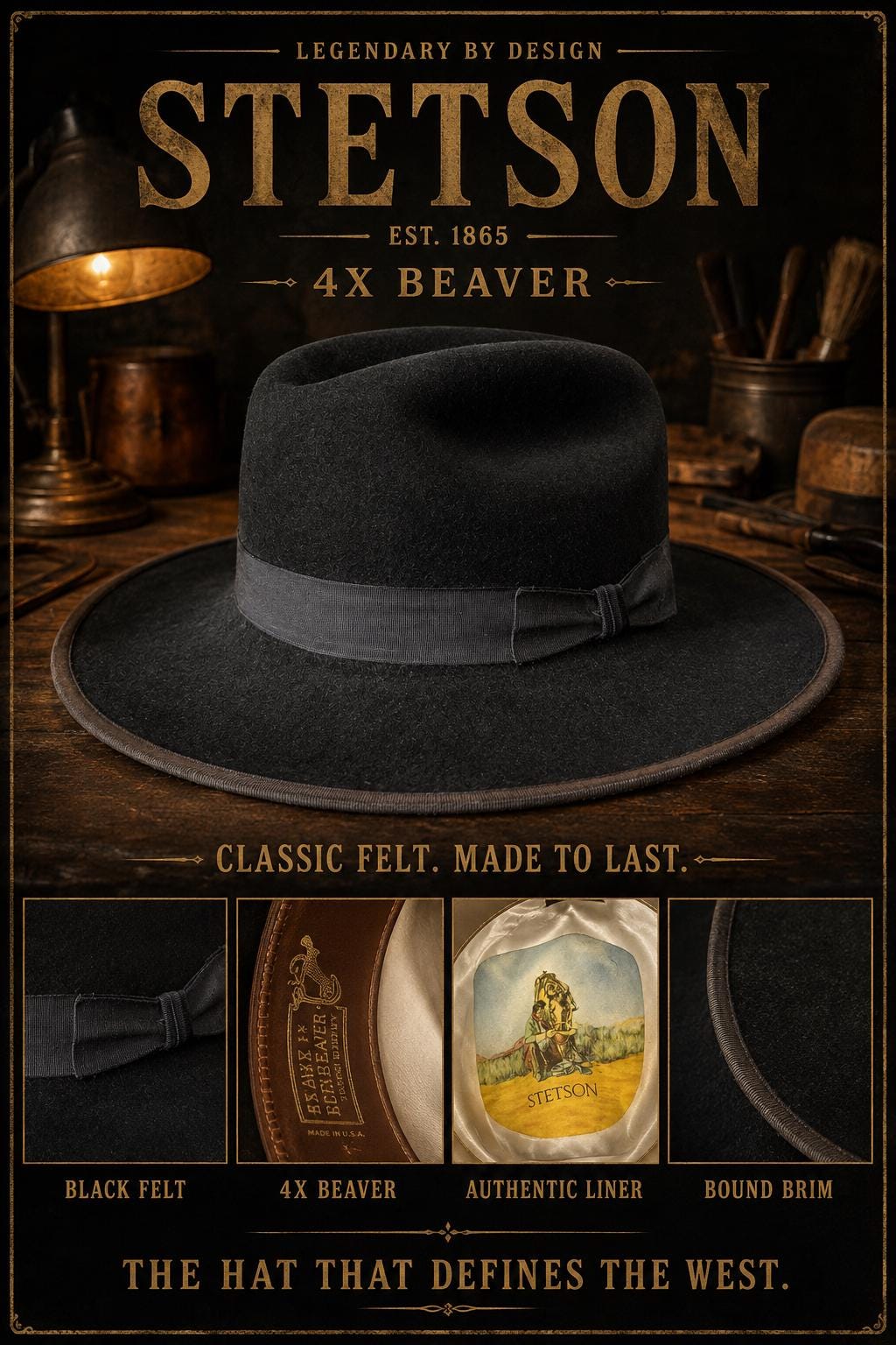 Stetson 4x Beaver Hat - Etsy
