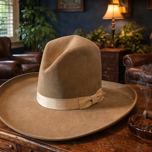 Stetson Chapeau de cowboy Marshall pour homme, marron, 7, Brun