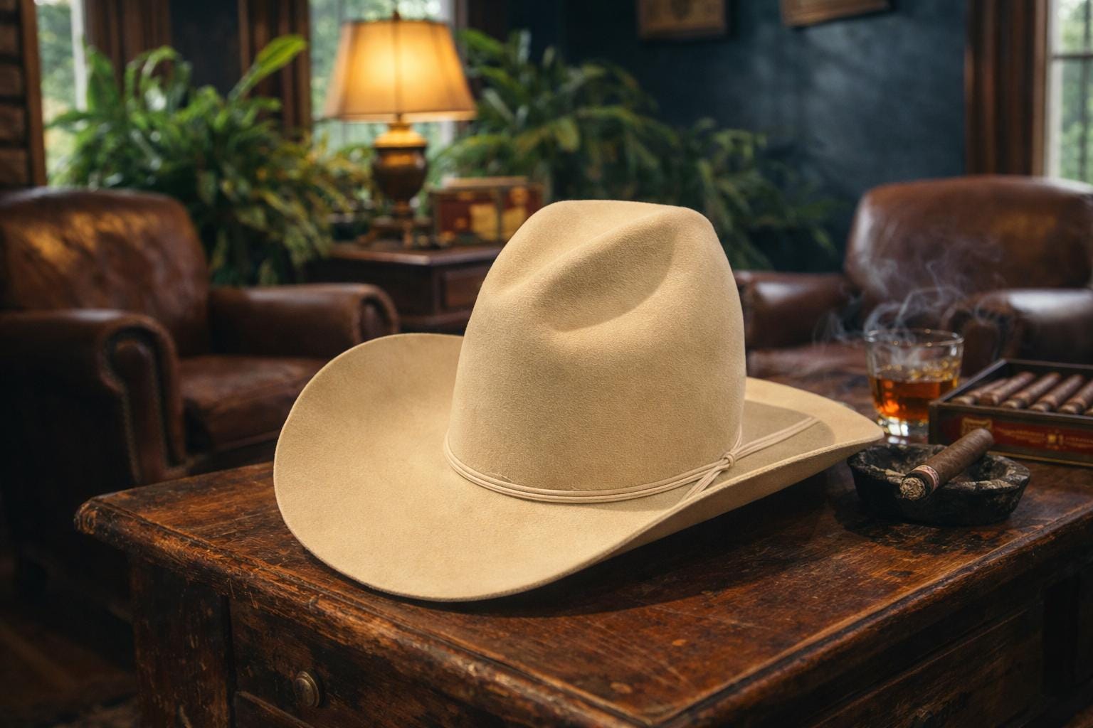1970 Stetson, 4X Beaver, Gus Cowboy Hat – Sand Beige – Size 