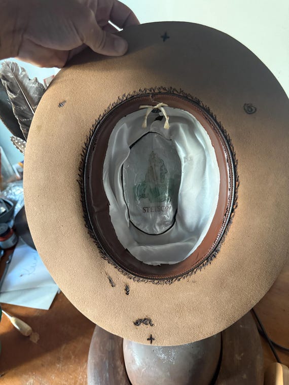 1960's Stetson Open Road 4x Beaver - Fawn Color, Leather Band (7 1