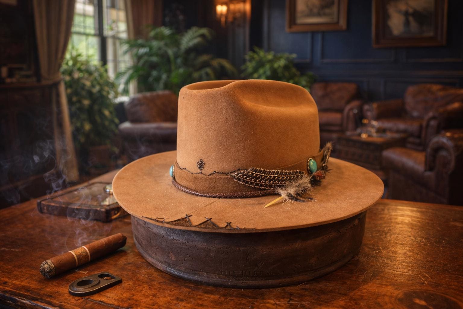 1960's Stetson Open Road 4x Beaver - Fawn Color, Leather Band (7 1