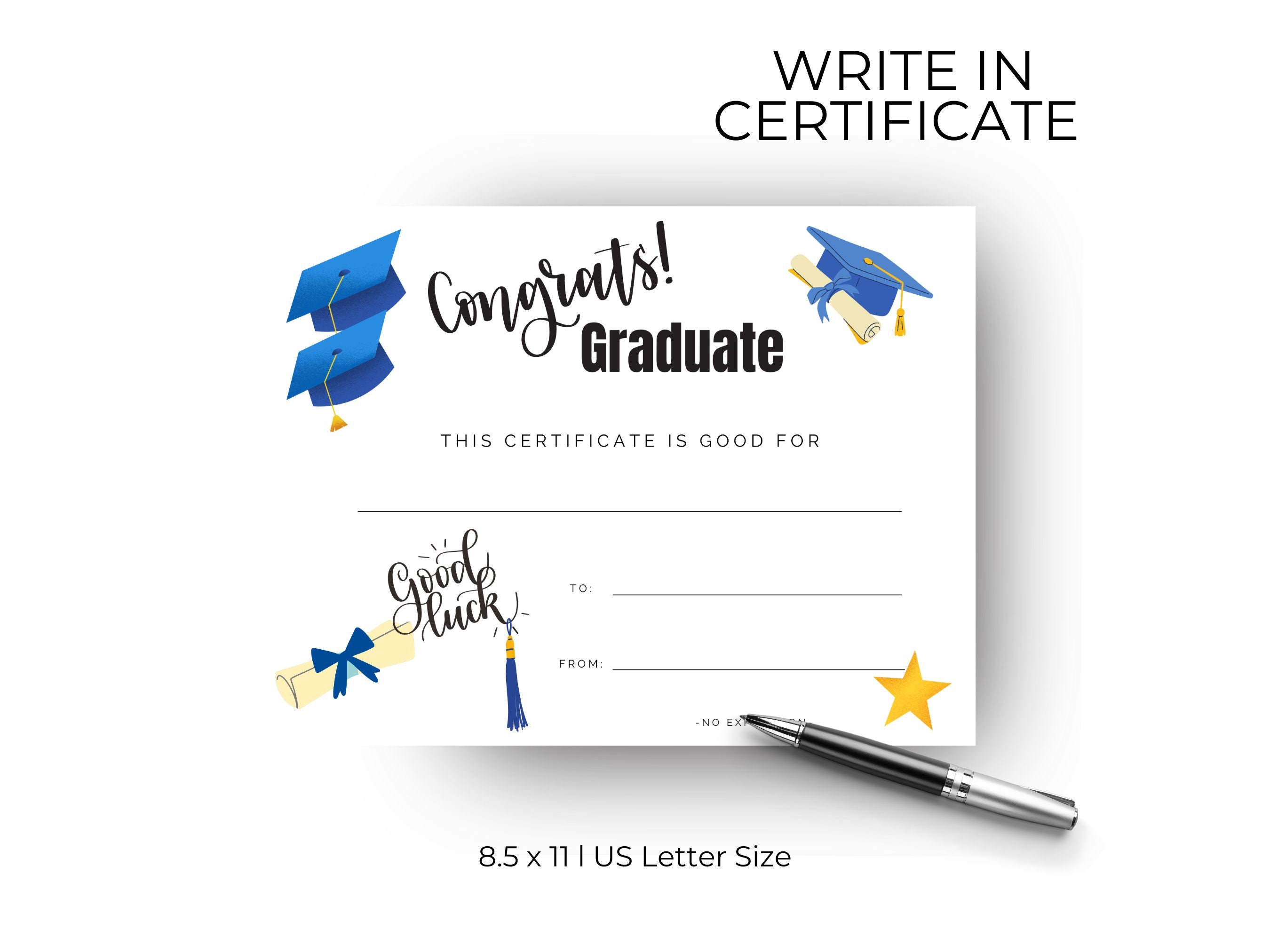 GRADUATION Gift Certificate I Graduate Gift Coupon I Gift Voucher for ...