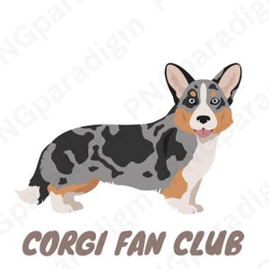 Corgi Fan Club SVG PNG | Corgi Dog Design | Funny Corgi Clipart | Dog Lover Digital Download | Corgi Lover Gift
