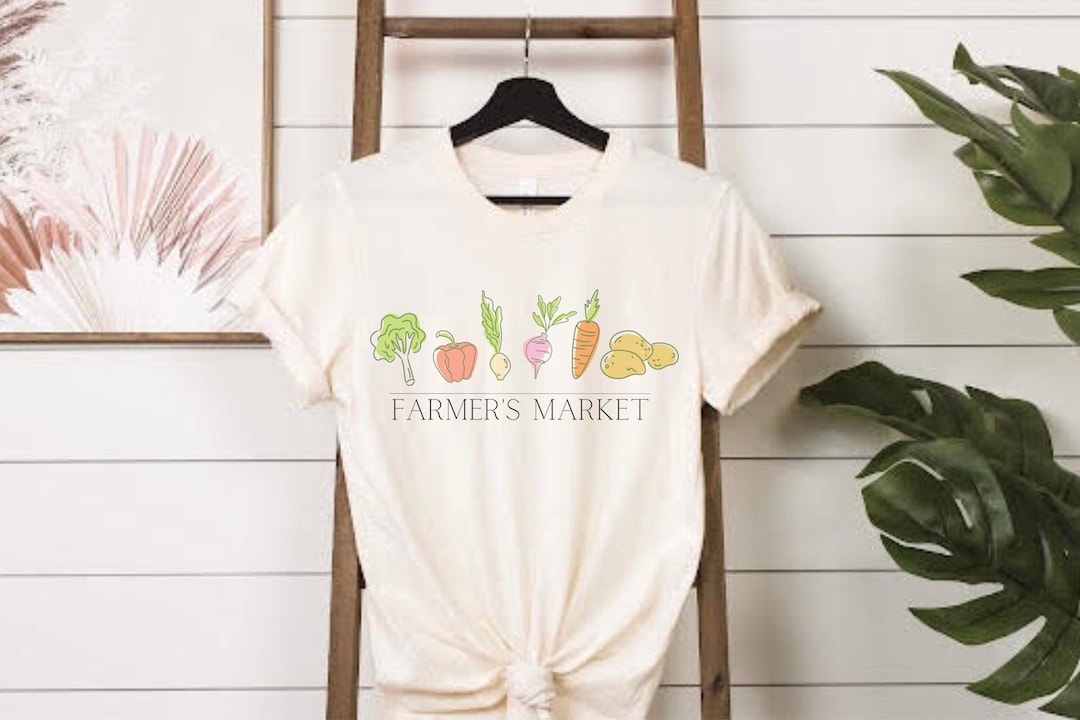 Farmers Market Tshirt Cute Veggie Garden Shirt Gardener Tshirt Gift for