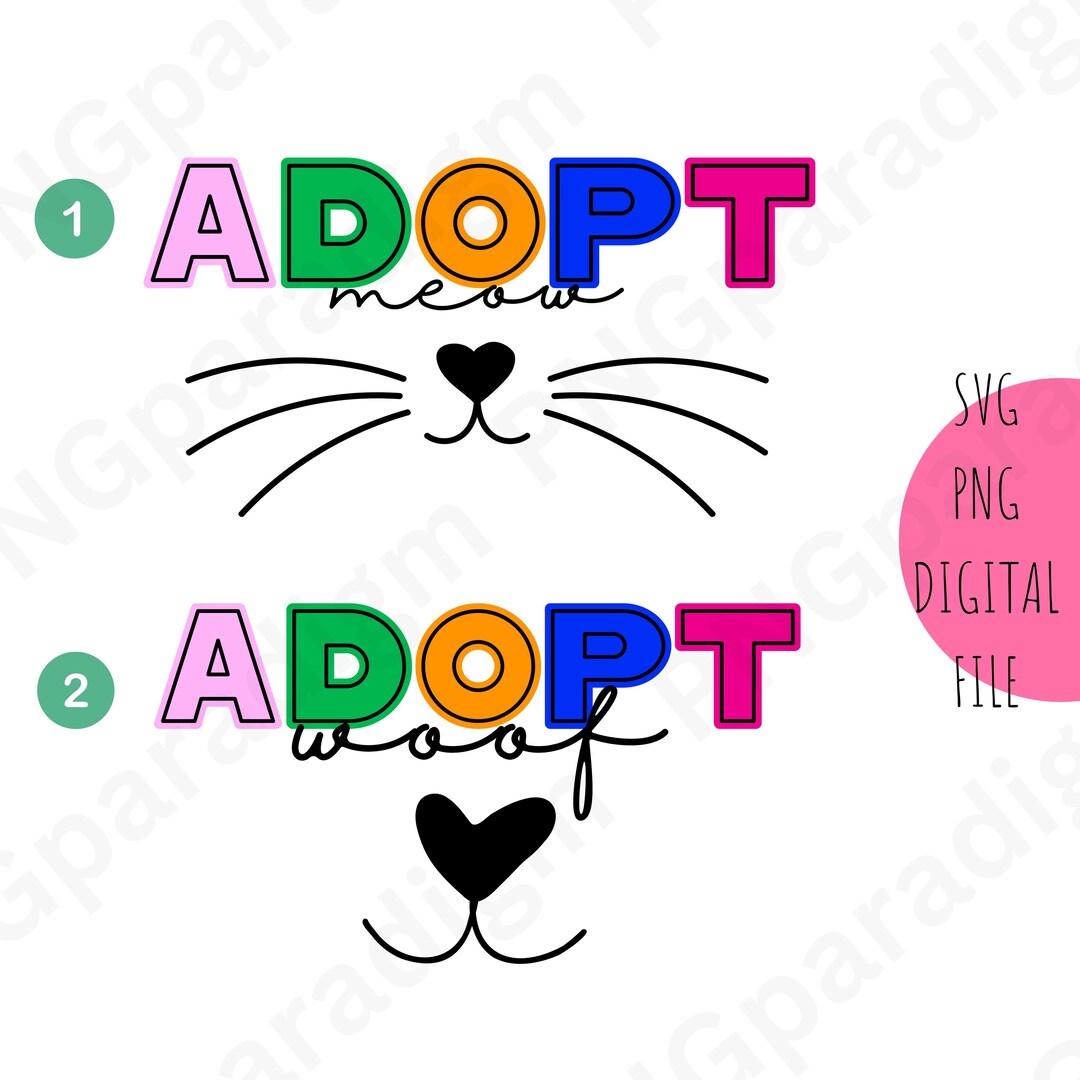 Adopt Don't Shop SVG PNG | Cat & Dog Adoption Design | Animal Rescue ...