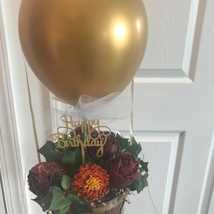 Hot Air Balloon Floral Cupcakes (Delivered only in Nashville, TN and surrounding Nashville cities.)