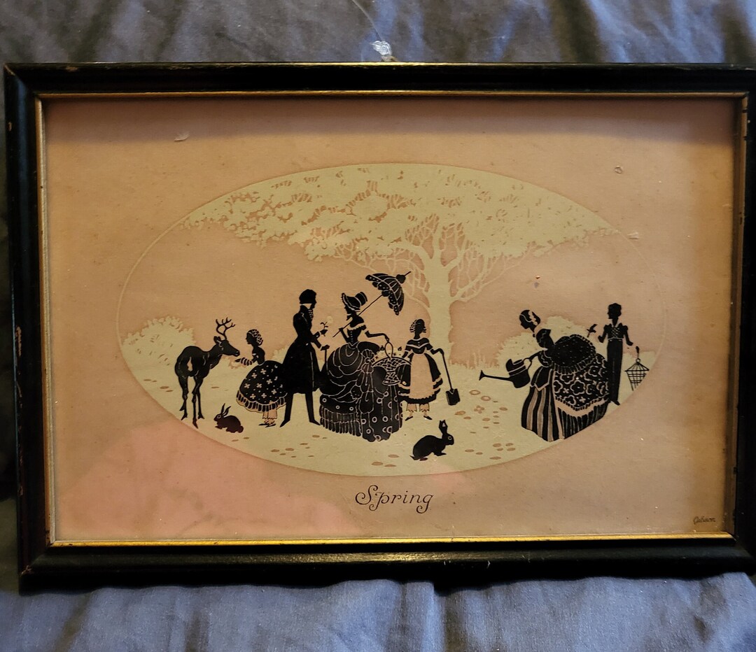 Spring Victorian Silhouette Picture - Etsy