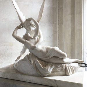 Cupid & Psyche - Louvre Museum Paris France wall art printable 8x10