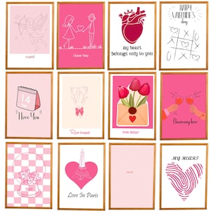 Galentines Day Decor Set mit 23 Printables, süße rosa rote Drucke Digitale Downloads, Valentinstag Dekor, Beste Freunde Galentines Party Dekor