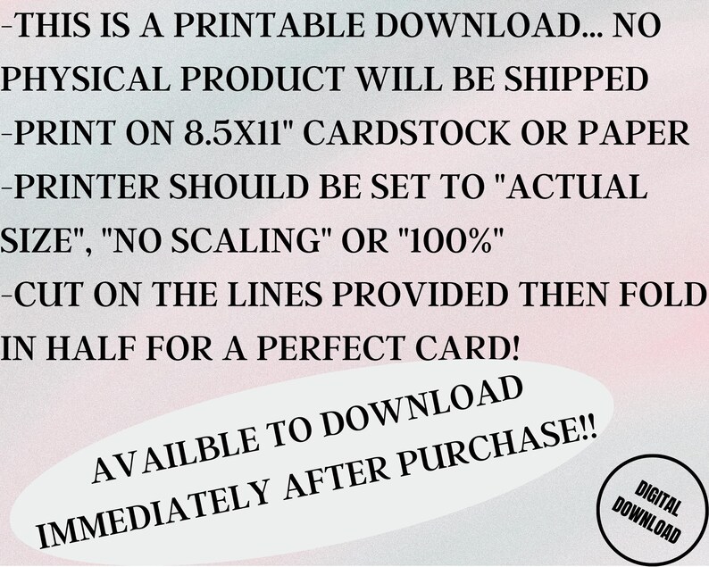 Printable Wedding Card, Digital Wedding Card, 5x7 Greeting Card - Etsy