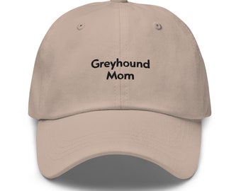 Greyhound Mom Embroidered Hat: Unique Dog Lover Gift