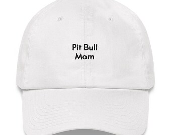 Pit Bull Mom Embroidered Hat: Unique Dog Lover Gift