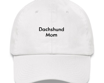 Dachshund Doxie Mom Embroidered Hat: Unique Dog Lover Gift