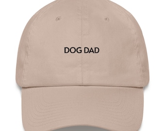 Dog Dad Embroidered Hat: Chino Cotton Twill, Dog Lover Gift