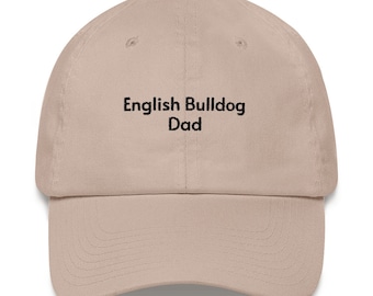 English Bulldog Dad Embroidered Hat: Unique Dog Lover Gift