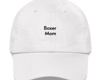 Boxer Mom Embroidered Hat: Unique Dog Lover Gift