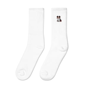 Australian Shepherd Embroidered Socks for Dog Mom & Dad: Unique Pet Lover Gift