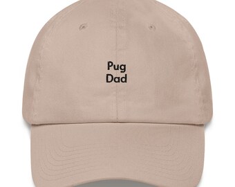 Pug Dad Embroidered Hat: Unique Dog Lover Gift