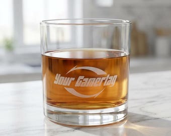 ゲーマータグ入りグラス、カスタムビデオゲームグラス、刻印入りバーボングラス、エッチング入りウイスキーグラス、男性向けゲームギフト