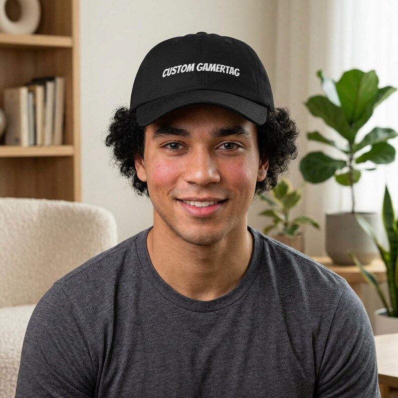 Personalized Gamertag Hat, Custom Videogame Cap, Custom Embroidered ...