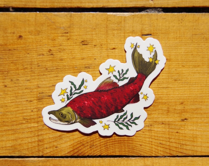 Salmon Sticker - Etsy