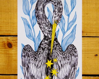Star Bird Print