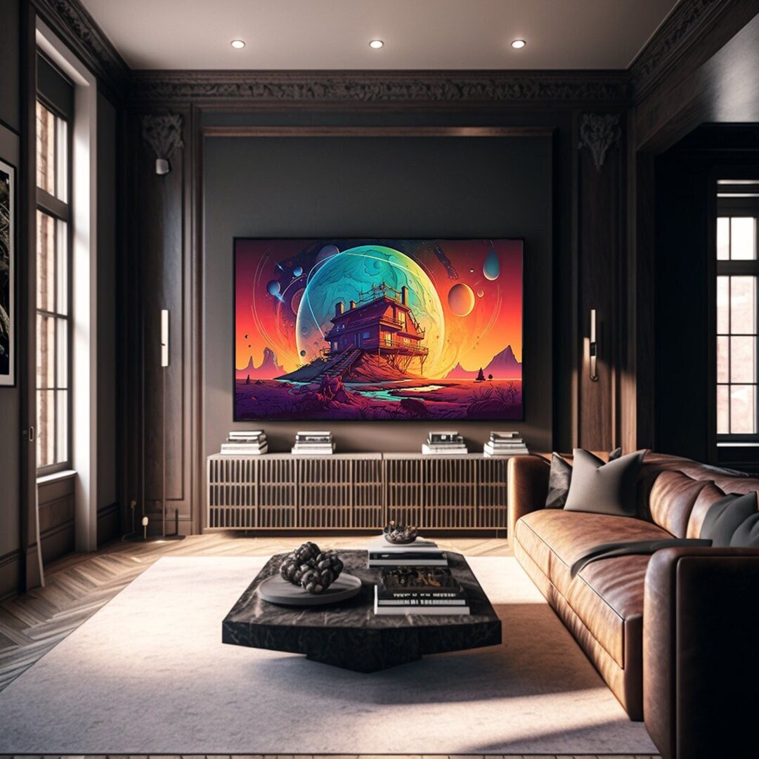 Samsung Frame TV Futuristic Space Art, Instant Download, Cosmic