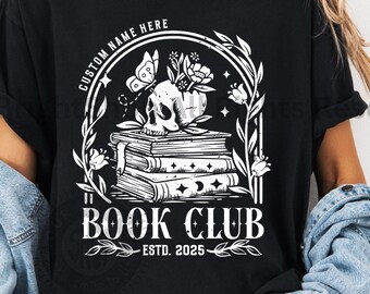 Custom Book Club Shirt Personalized Reading Club Comfort Colors T-shirt Bookish Gift for Book Lover  Bookworm Design Your Own Bookish Tee