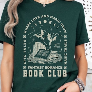 Fantasy Romance Shirt for Fantasy Readers Book Club Vintage Bookish Shirt for Fantasy Romance Reader Shirt for Bookish Women Bookish Gift