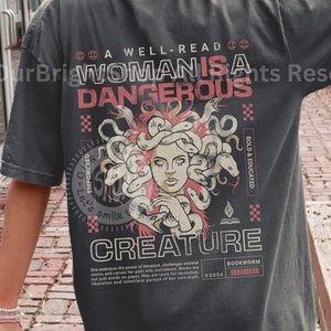 Feminist Dangerous Well-Read Woman Book T-Shirt Vintage Nerd Feminist Dangerous Well-Read Woman Book T-Shirt Vintage Nerd