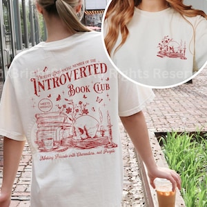 Introverted Reading Shirt for Antisocial Romance Reader and Book Lover Gift For Introvert Vintage Distressed Shirt Bookish Shirt for Women