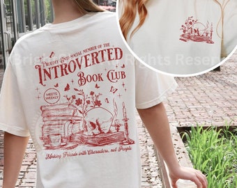 Introverted Reading Shirt for Antisocial Romance Reader and Book Lover Gift For Introvert Vintage Distressed Shirt Bookish Shirt for Women