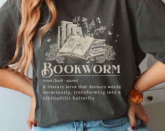 Bookworm Definition Shirt for Book Lover Funny Definition Shirt for Bookworm Vintage Reading Comfort Colors Shirt for for Literature Teacher