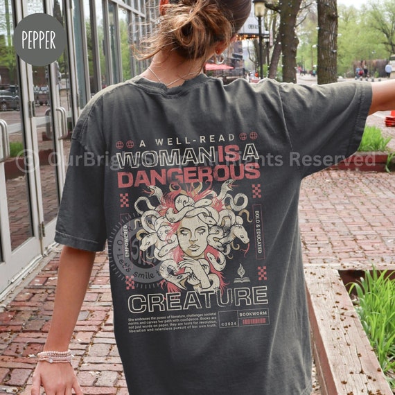 Feminist Dangerous Well-Read Woman Book T-Shirt Vintage Nerd Feminist Dangerous Well-Read Woman Book T-Shirt Vintage Nerd