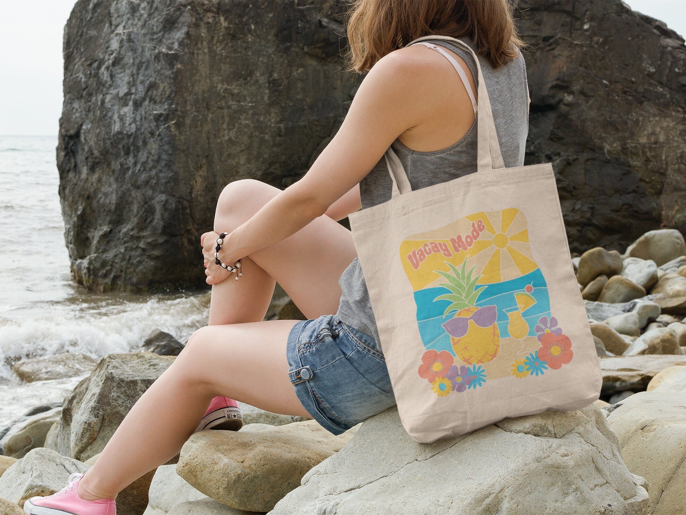 Summertime Neoprene Tote Bags — Coco and lulu boutique