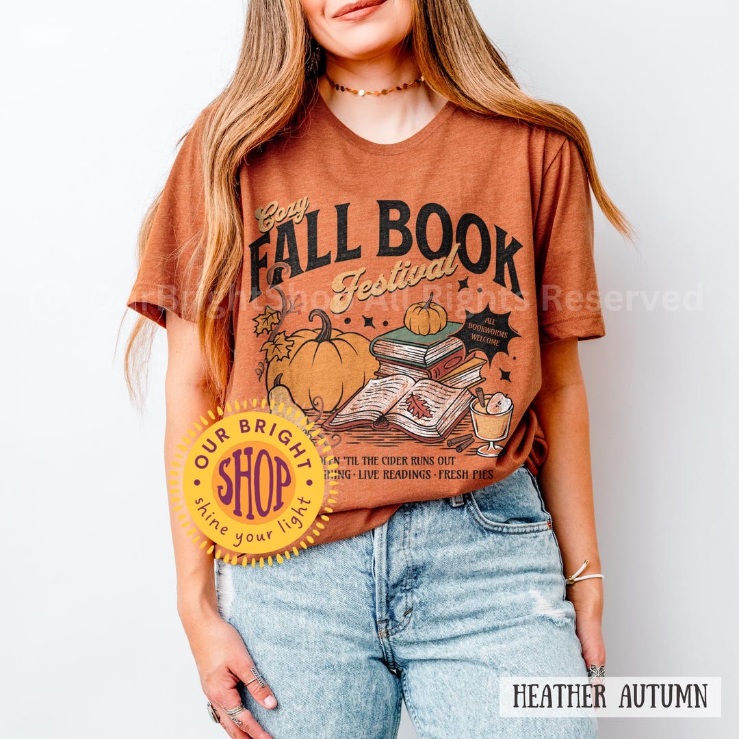 Cozy Fall Book Festival Shirt for Book Lover Bookish Fall Tee, Autumn ...