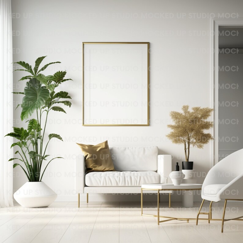 Modern/minimalist Living Room Wall Art Mockup Digital Download - Etsy