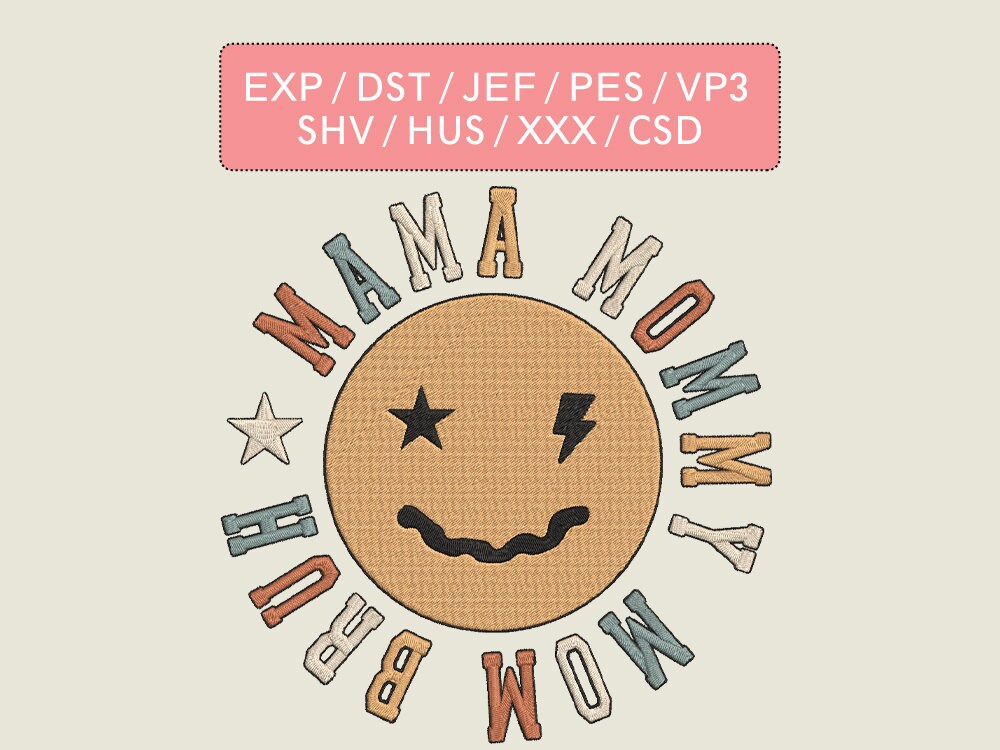 Mom Embroidery Mama Embroidery Mother Embroidery Machine Etsy
