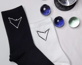 CAPRICORN Zodiac Star Constellation Socks 2PK
