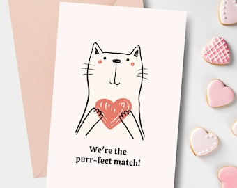 Funny 'Cat' Valentine's Card | Love | Digital Download Printable