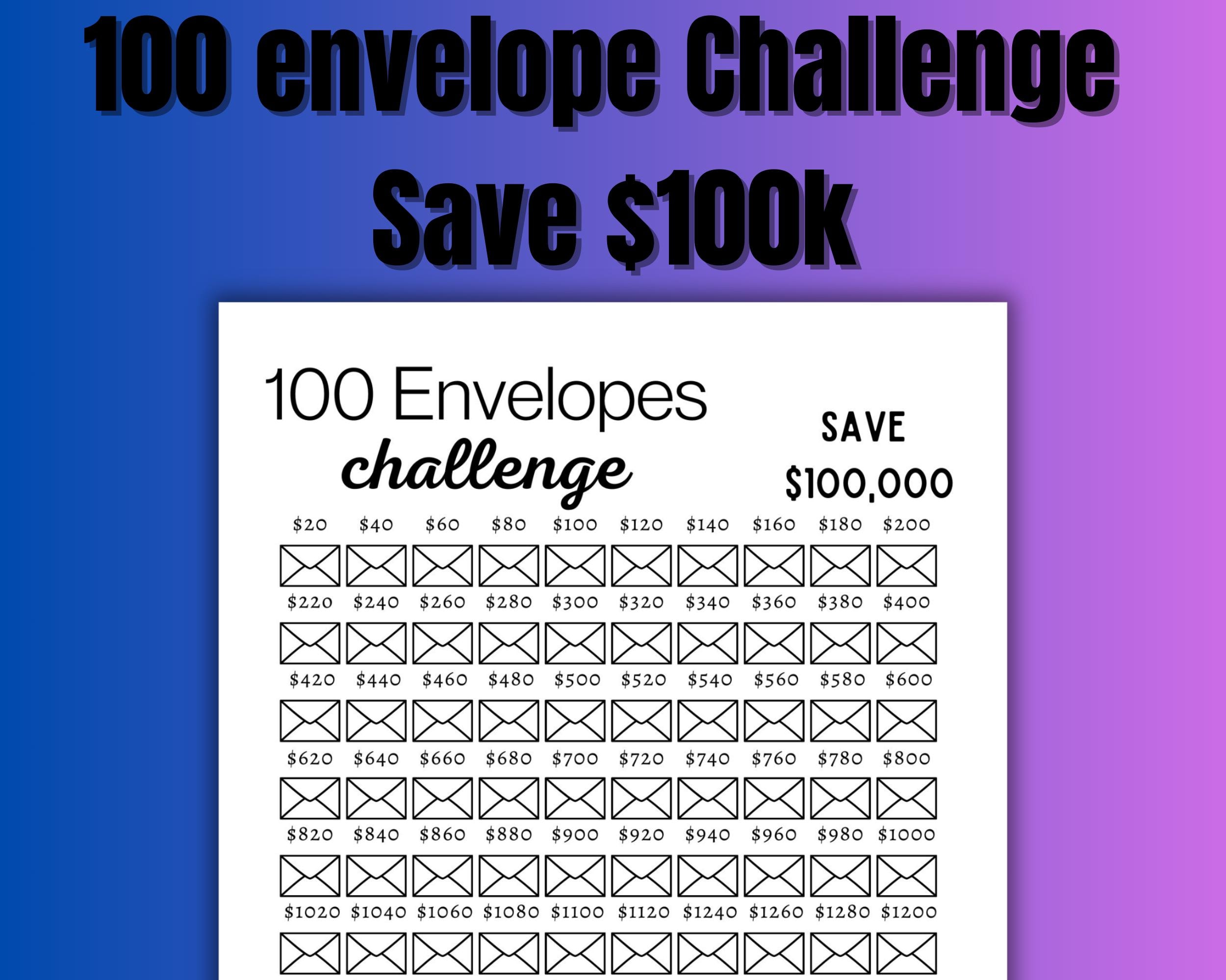 100000 Savings Challenge - Etsy