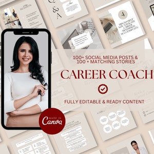 Career Coach Toolkit: Workbook & Canva Templates Bundle (Digital Download) image 4