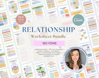 Pacchetto di fogli di lavoro per la terapia di coppia: strumenti di consulenza relazionale