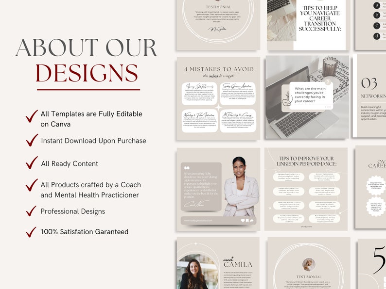 Career Coach Toolkit: Workbook & Canva Templates Bundle (Digital Download) image 9