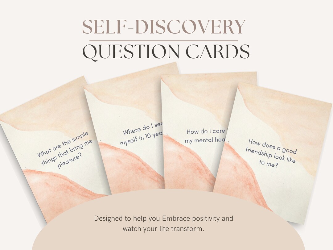 Self Discovery Question Cards Conversation Starters Therapy Resources ...