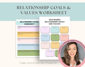 Scheda di lavoro sugli obiettivi e i valori della relazione: diario di coppia (download digitale)