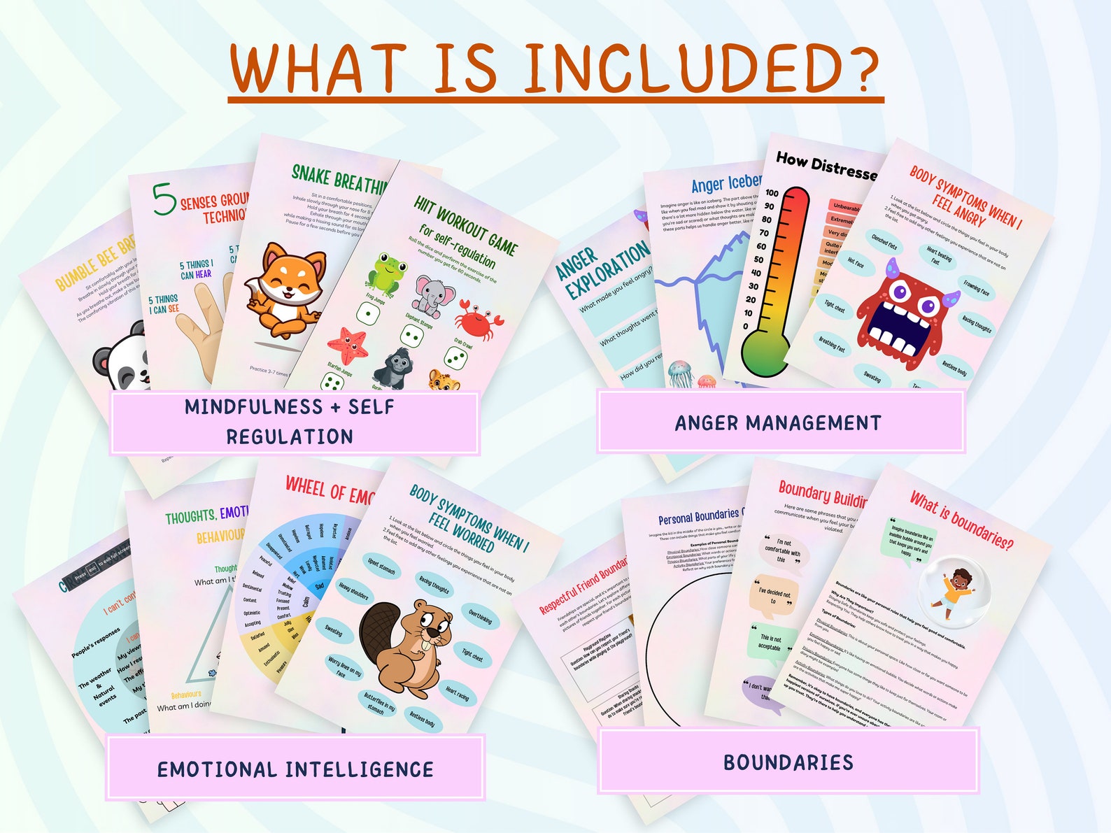 Kids Therapy Worksheets Bundle | Play Therapy, Emotional Skills (PDF ...