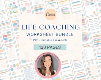 130 modelli di life coaching: strumenti di coaching Canva (download digitale)