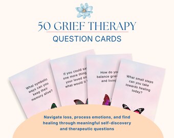 Schede del diario del lutto: 50 spunti di guarigione per la perdita (PDF stampabile)