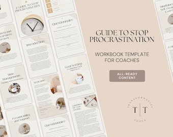 Procrastination Workbook Template: Editable Productivity & Time Management (Digital Download)